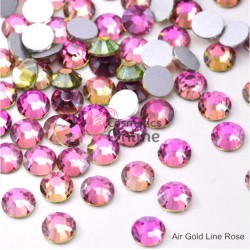 Strasuri din Cristale 100 bucati SC125 Air Gold Line Rose 2,0mm